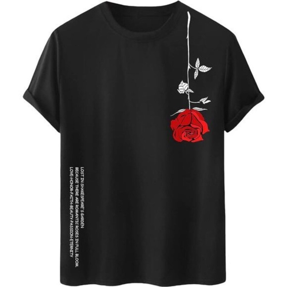 Men's Graphic Tees Vintage T-Shirts Black Graphic - Picture 1 of 6